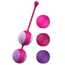 Набір вагінальних кульок – Liebe Kewos Cerise/Candy Violet, 5 шт., вага 15, 25, 35, 45 та 55 г