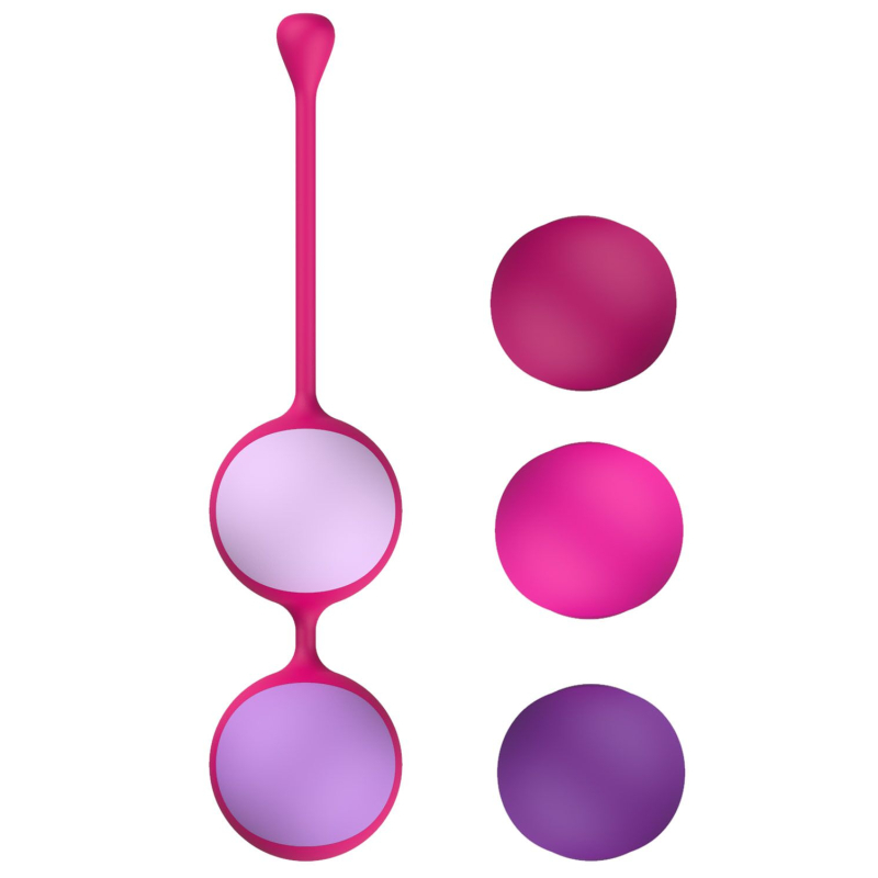 Набір вагінальних кульок – Liebe Kewos Cerise/Candy Violet, 5 шт., вага 15, 25, 35, 45 та 55 г
