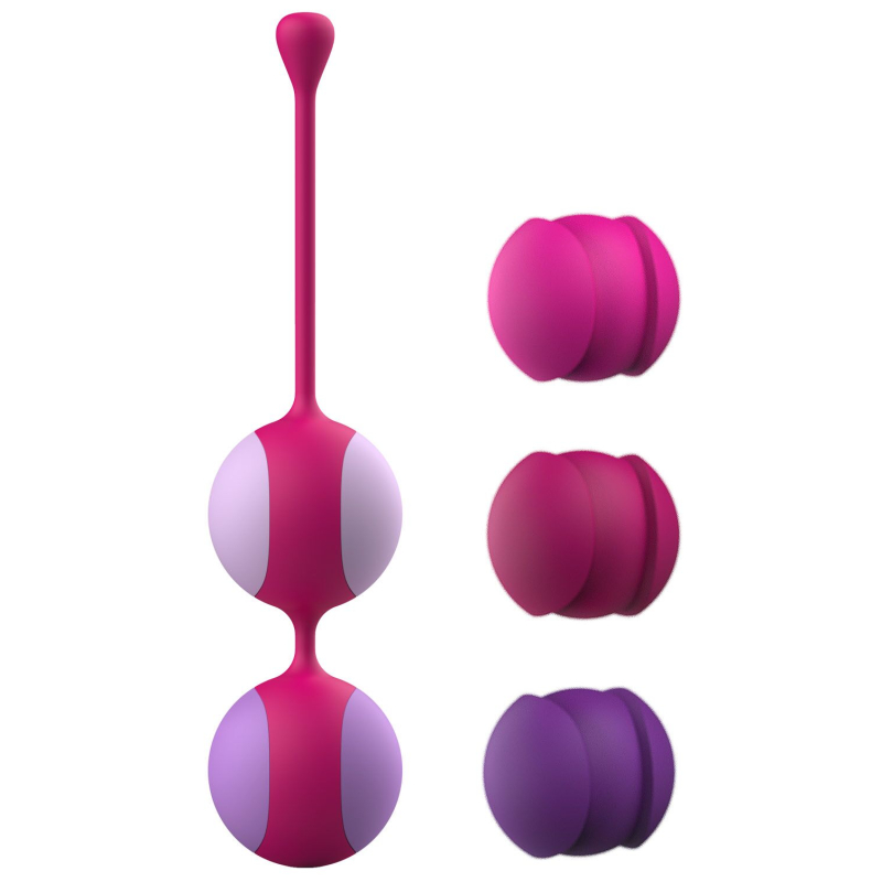 Набір вагінальних кульок – Liebe Kewos Cerise/Candy Violet, 5 шт., вага 15, 25, 35, 45 та 55 г