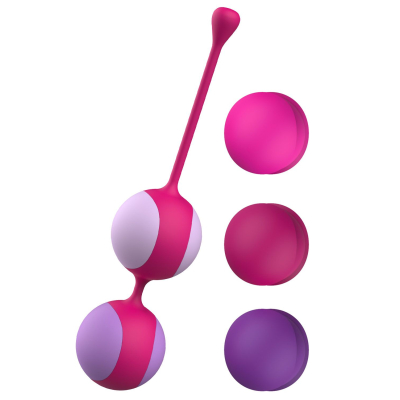 Набір вагінальних кульок – Liebe Kewos Cerise/Candy Violet, 5 шт., вага 15, 25, 35, 45 та 55 г