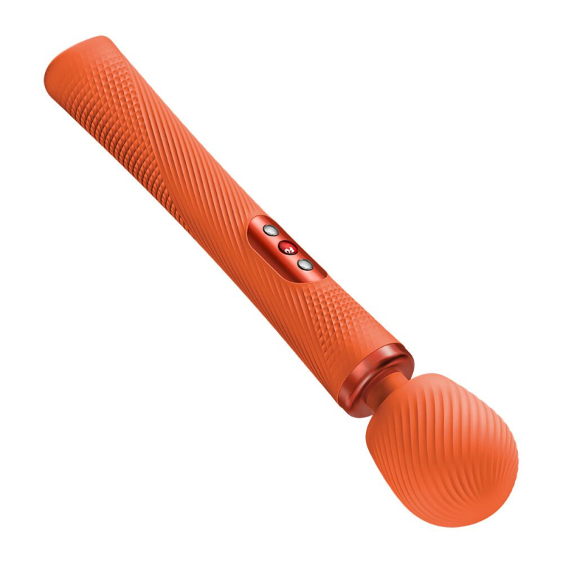 Мощный легкий вибромассажер – Fun Factory VIM Vibrating Wand, оранжевого цвета, до 6 часов работы