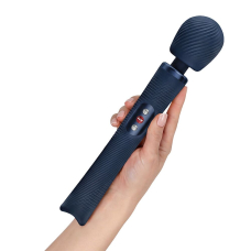 Мощный легкий вибромассажер – Fun Factory VIM Vibrating Wand, темно-синего цвета, до 6 часов работы