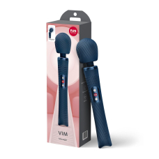 Мощный легкий вибромассажер – Fun Factory VIM Vibrating Wand, темно-синего цвета, до 6 часов работы