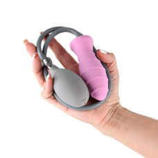 Надувна анальна пробка зі швидким випуском повітря – NS Novelties INYA InflataPlay Pink, 10,5 см