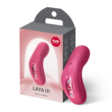 Накладний вібратор з ефектом постукування пальцем – Fun Factory LAYA III, малинового кольору