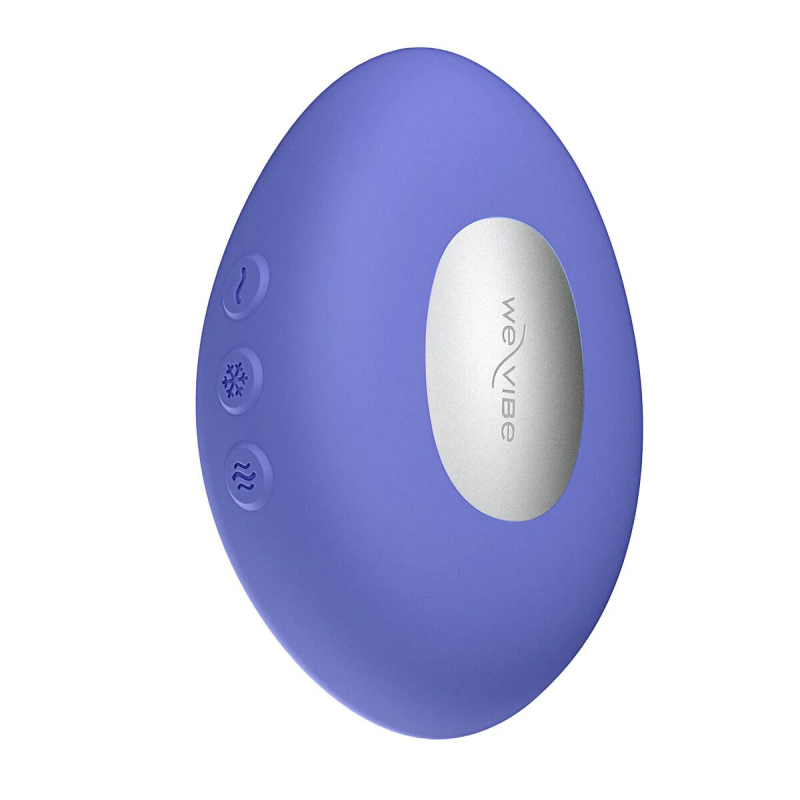 Накладний вібратор з функціями нагрівання та охолодження – We-Vibe Temp Lavender Blue, 9,7 см