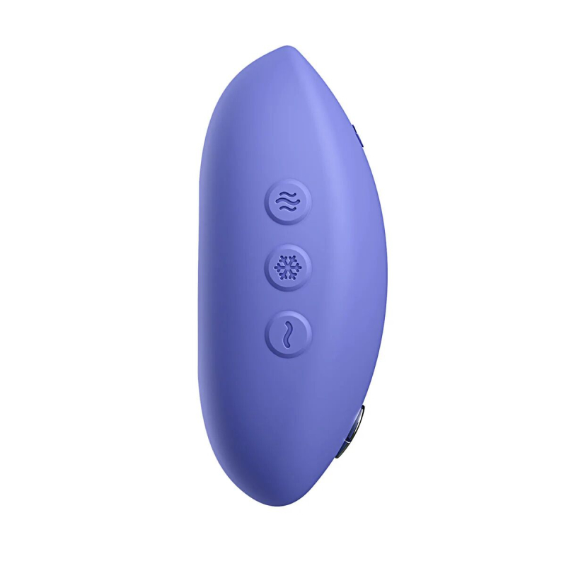 Накладний вібратор з функціями нагрівання та охолодження – We-Vibe Temp Lavender Blue, 9,7 см