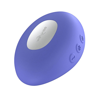 Накладной вибратор с функциями нагрева и охлаждения – We-Vibe Temp Lavender Blue, 9,7 см
