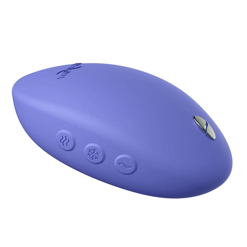 Накладний вібратор з функціями нагрівання та охолодження – We-Vibe Temp Lavender Blue, 9,7 см