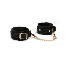Наручники зі з’єднувальним ланцюжком на карабінах – Liebe Seele Boudoir Amor Wrist Cuffs, чорного кольору