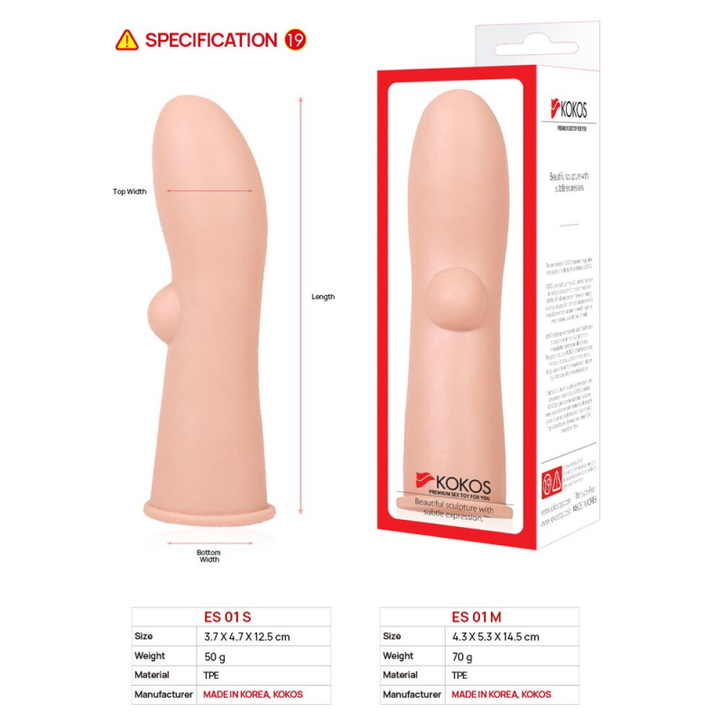 Насадка на член – Kokos Extreme Sleeve ES.01, розмір S