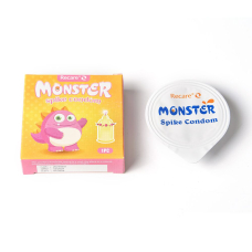 Насадка на член з кульками та вусиками – Recare Pink Monster Spike Condom, рожевого кольору