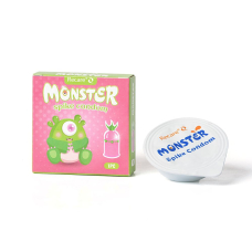 Насадка на член з рядом кульок і вусиками на кінчику – Recare Green Monster Spike Condom, зеленого кольору