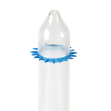 Насадка на член з шипами – Recare Spike Condom, синього кольору