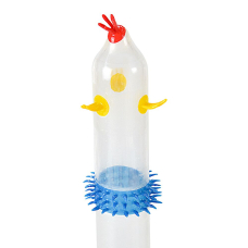Насадка на член з вусиками та рядами шипів – Recare Spike Condom, фіолетового кольору