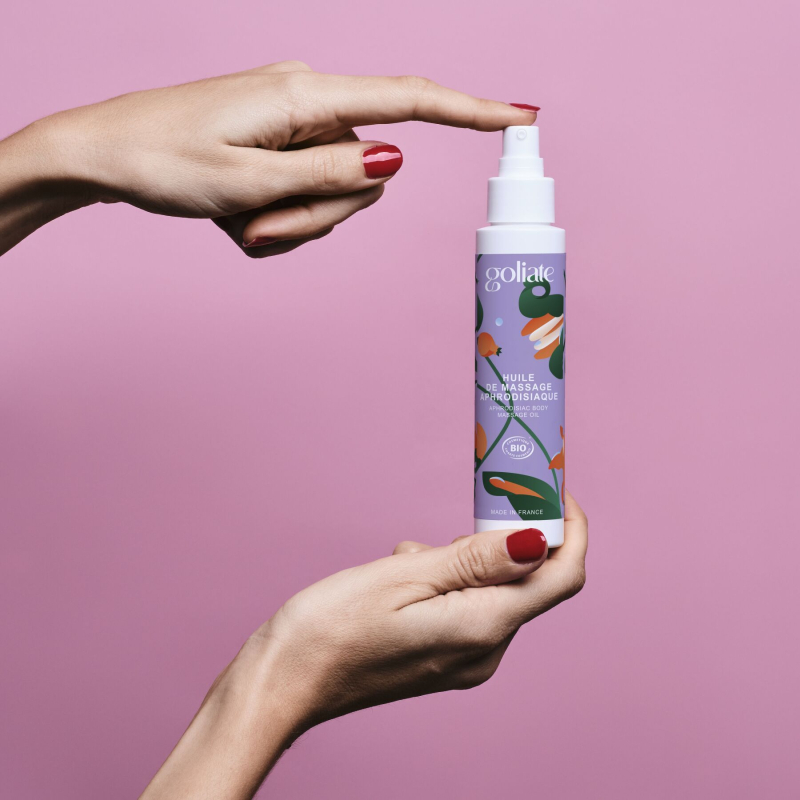 Органічна афродизіакальна масажна олія – Goliate Huile De Massage Aphrodisiaque, 100 мл, зі зігрівальним ефектом