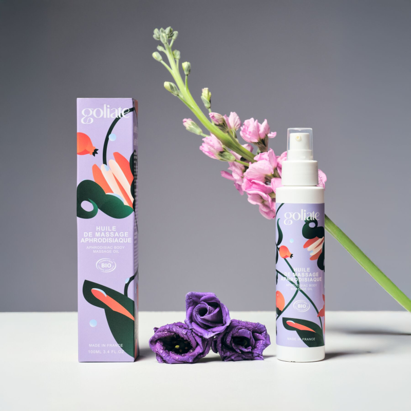 Органічна афродизіакальна масажна олія – Goliate Huile De Massage Aphrodisiaque, 100 мл, зі зігрівальним ефектом