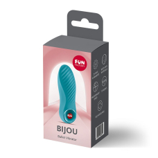 Перезаряжаемый виброкуля – Fun Factory Bijou, аквамариновый цвет, 12 режимов