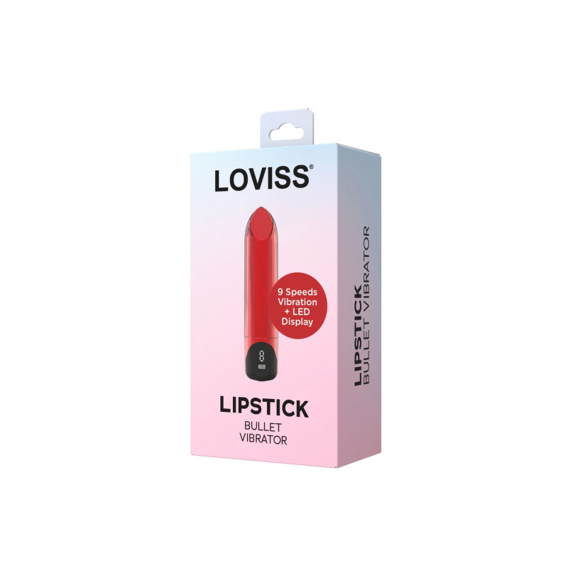 Перезаряджуваний вібратор-помада – Loviss Lipstick Bullet, 9 режимів