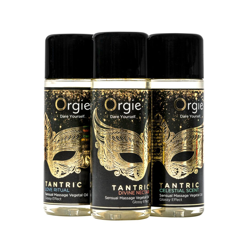 Подарунковий набір олій для тантричного масажу міні-формату – Orgie Tantric Mini Size Collection, 3×30 мл