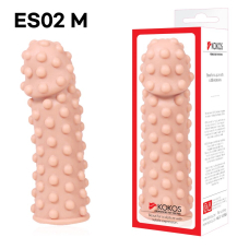Потовщувальна насадка на член зі стимулювальним рельєфом – Kokos Extreme Sleeve ES.02, розмір M