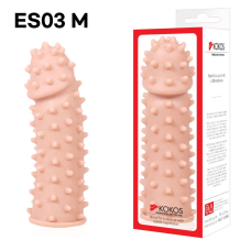 Потовщувальна насадка на член зі стимулювальним рельєфом – Kokos Extreme Sleeve ES.03, розмір M