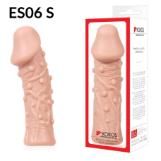 Потовщувальна насадка на член зі стимулювальним рельєфом – Kokos Extreme Sleeve ES.06, розмір S