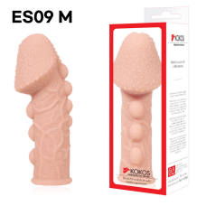 Потовщувальна насадка на член зі стимулювальним рельєфом – Kokos Extreme Sleeve ES.09, розмір M