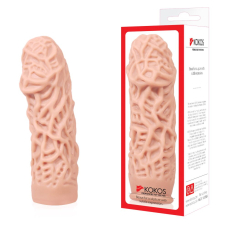Потовщувальна насадка на член зі стимулювальним рельєфом – Kokos Extreme Sleeve ES.12, розмір M