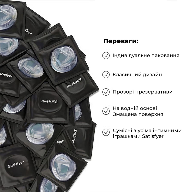 Презерватив Satisfyer Premium Condoms, размер XXL, ширина 64 мм, 1 шт.