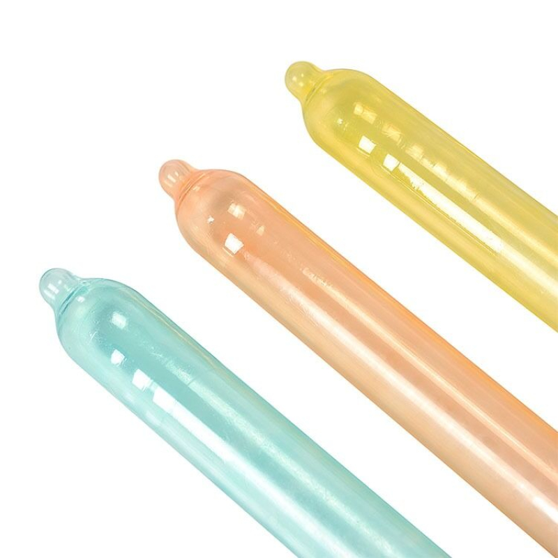 Презервативы с фруктовыми ароматами – Recare Color Fruit Flavour Condoms, 12 шт., мята, банан и клубника