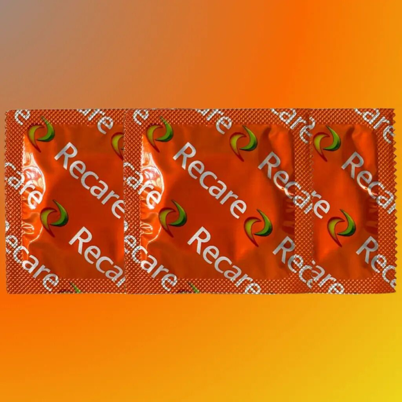 Презервативы с фруктовыми ароматами – Recare Color Fruit Flavour Condoms, 3 шт., мята, банан и клубника