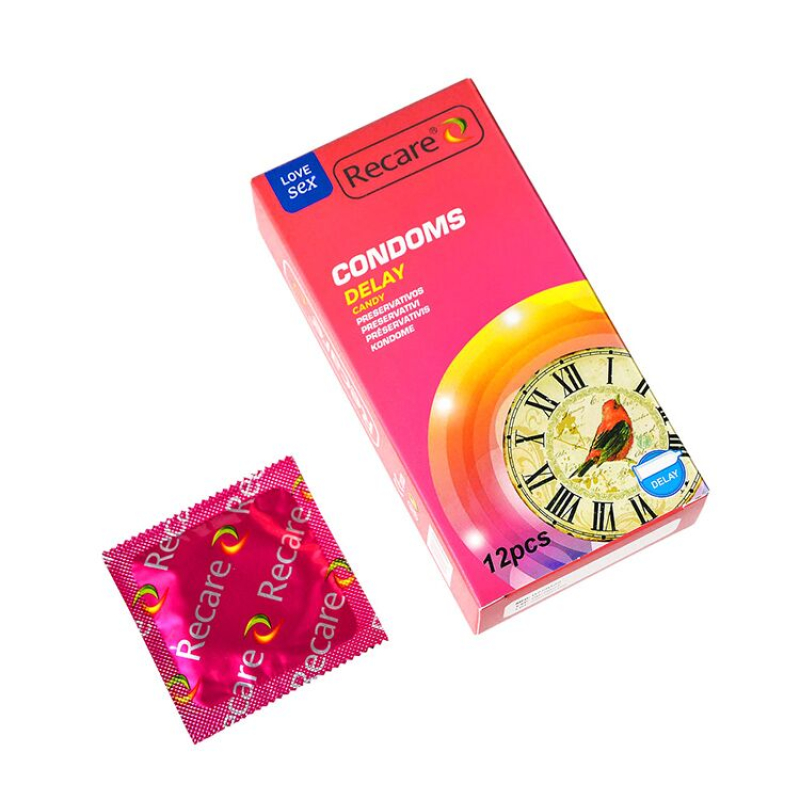 Презервативи з пролонгувальним ефектом – Recare Delay Candy Condoms, 12 шт., із цукерковим ароматом