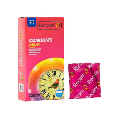 Презервативи з пролонгувальним ефектом – Recare Delay Candy Condoms, 12 шт., із цукерковим ароматом