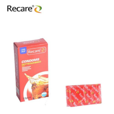 Ребристые презервативы с пузырьками – Recare Cola Dotted & Ribbed Condoms, 12 шт., с ароматом колы