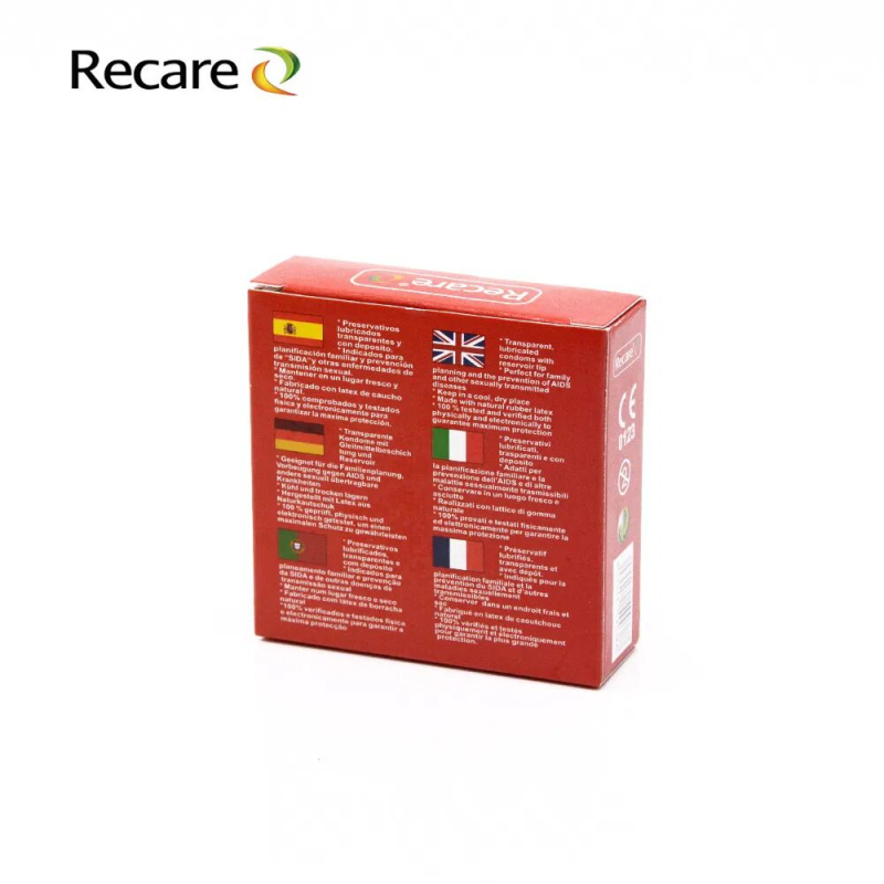 Ребристые презервативы с пузырьками – Recare Cola Dotted & Ribbed Condoms, 3 шт., с ароматом колы