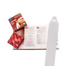 Ребристые презервативы с пузырьками – Recare Cola Dotted & Ribbed Condoms, 3 шт., с ароматом колы