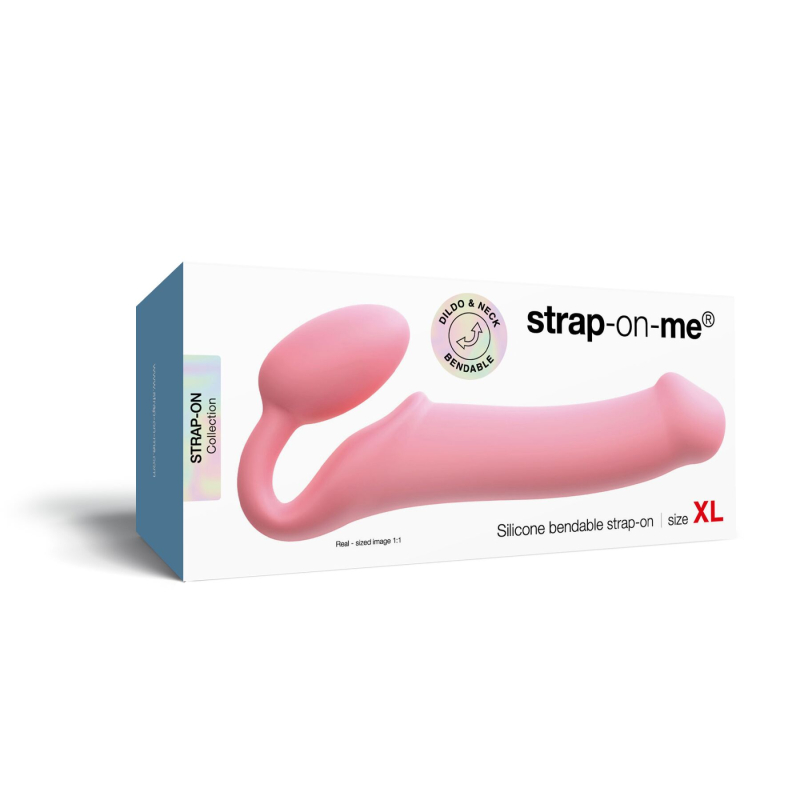 Регульований безремінний страпон – Strap-On-Me Rose XL, діаметр 4.5 см