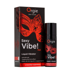 Рідкий вибратор із зігрівальним ефектом і смаком полуниці – Orgie Sexy Vibe! Hot, 15 мл