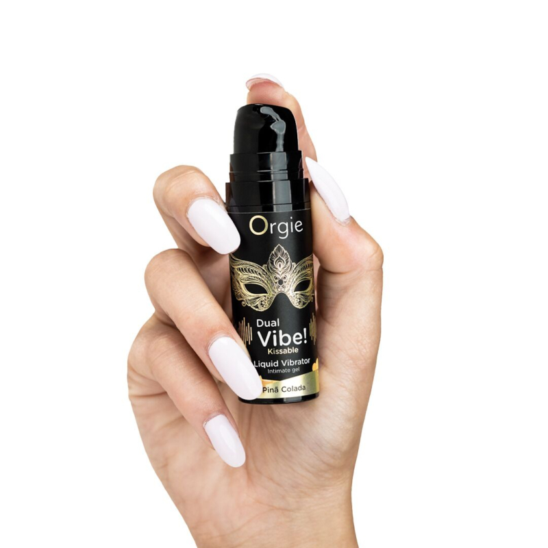 Жидкий вибратор со вкусом Pina Colada – Orgie Dual Vibe! 15 мл