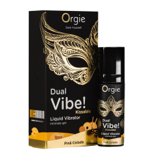 Рідкий вибратор зі смаком Pina Colada – Orgie Dual Vibe! 15 мл
