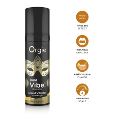 Рідкий вибратор зі смаком Pina Colada – Orgie Dual Vibe! 15 мл
