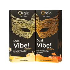 Рідкий вибратор зі смаком Pina Colada – Orgie Dual Vibe! 15 мл