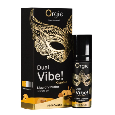 Жидкий вибратор со вкусом Pina Colada – Orgie Dual Vibe! 15 мл
