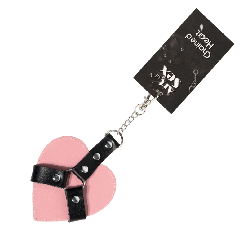 Розовый брелок для ключей на карабине – Art of Sex Chained Heart