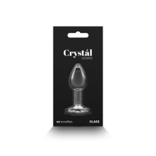 Скляна анальна пробка з різнокольоровим кристалом – NS Novelties Crystal Desires Rainbow Gem Small, 6,2 см