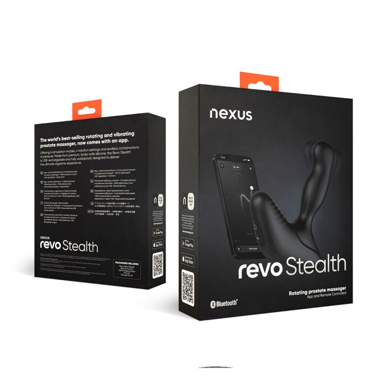 Смарт-масажер простати – Nexus Revo Stealth with APP, з вібрацією та ротацією, дистанційним керуванням, до 10 годин автономної роботи