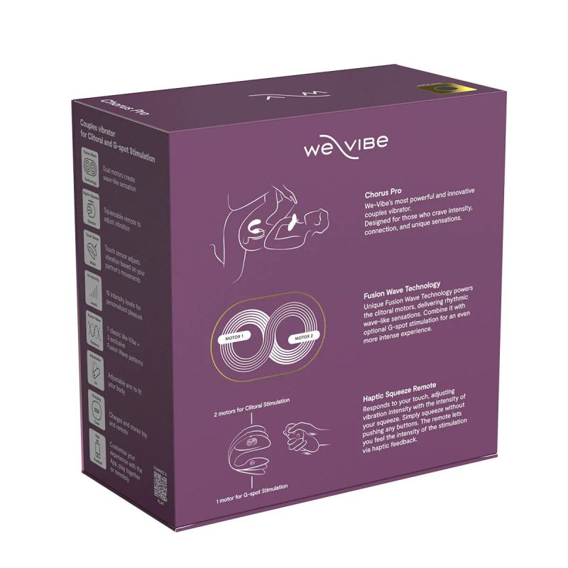 Смарт-вібратор для пар – We-Vibe Chorus Pro, сатиново-чорного кольору