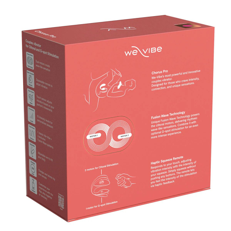 Смарт-вібратор для пар – We-Vibe Chorus Pro, яскраво-рожевого кольору