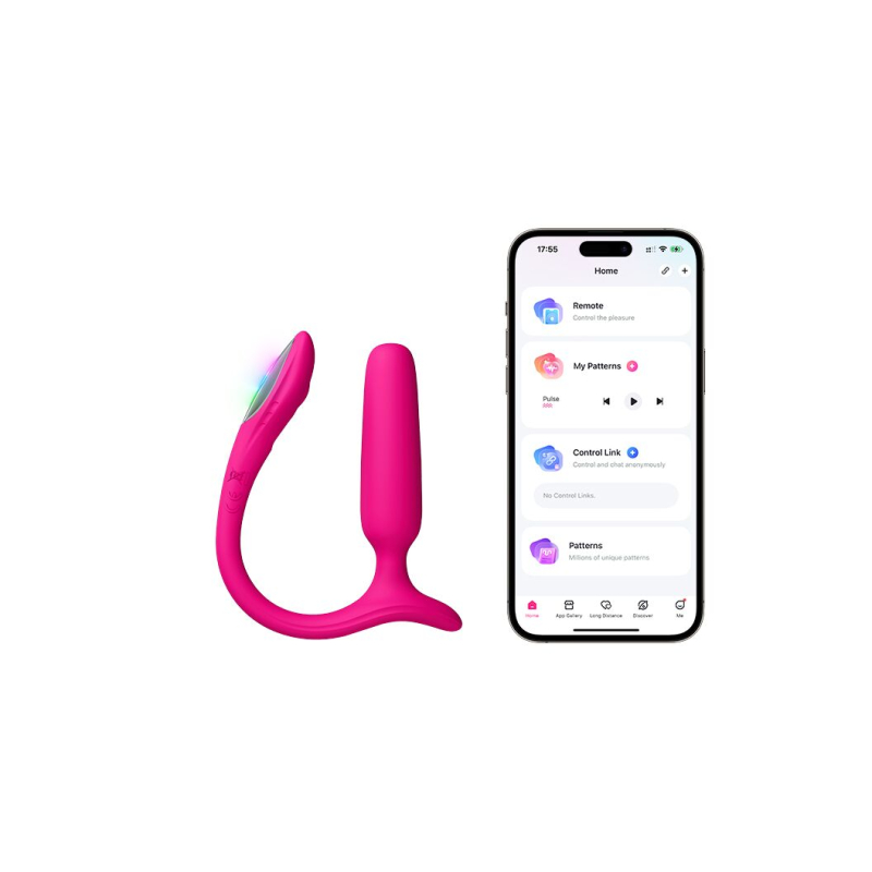 Смарт-вибропробка с управлением через приложение и LED-подсветкой – Lovense Lush Anal, 9,8 см